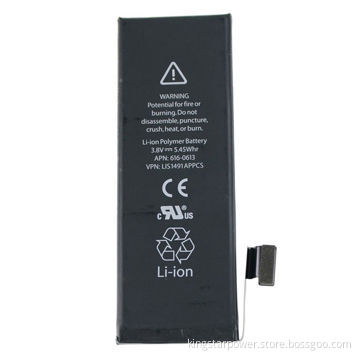 Mobile Phone Battery for iPhone 5S/5C, Lithium Polymer 3.8V, 5.92Whr, APN 616-0722